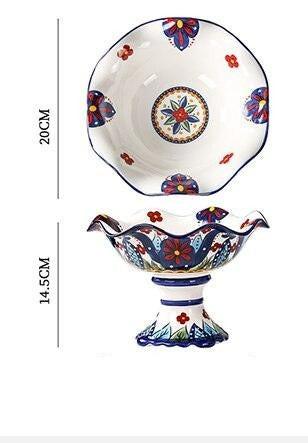 Bohemian Elegance: Luxe Fruit Bowl Set - Stunning Home Centerpiece