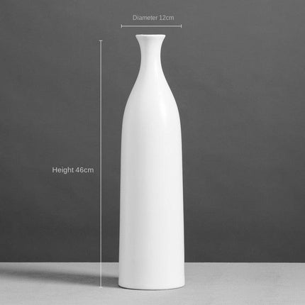 Chic Long-Neck Black Ceramic Vase Set for Contemporary Home Decor