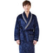 Warm and Cozy Men's Quilted Bathrobe - Stylish Homewear for Winter Comfort