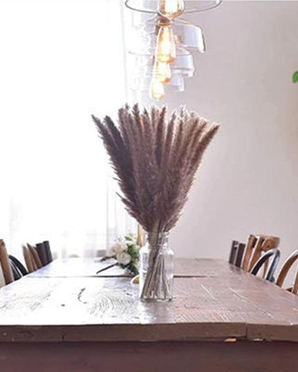 Timeless Elegance - Vibrant Color and White Pampas Grass Bouquet with 15 Stems
