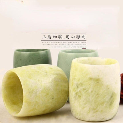 Handcrafted Elegance: Chinese Green Jade Tea Cup Set for an Elevated Brewing Experience