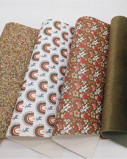 Luxury Rainbow Gingerbread Faux Leather Craft Kit - 21x29CM