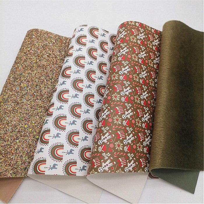 Luxury Rainbow Gingerbread Faux Leather Craft Kit - 21x29CM