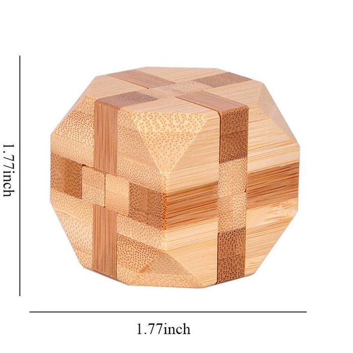 Wooden Lu Ban Lock Puzzle: Educational Brain Teaser for Developing Minds - Logic and Intelligence Wood Puzzle: Fun Learning Toy for All Ages
