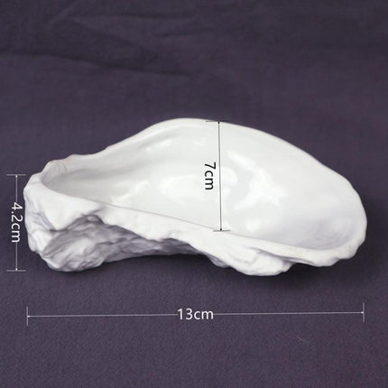 Elegant Oyster-Shaped Fine China Serving Plate for Upscale Dining