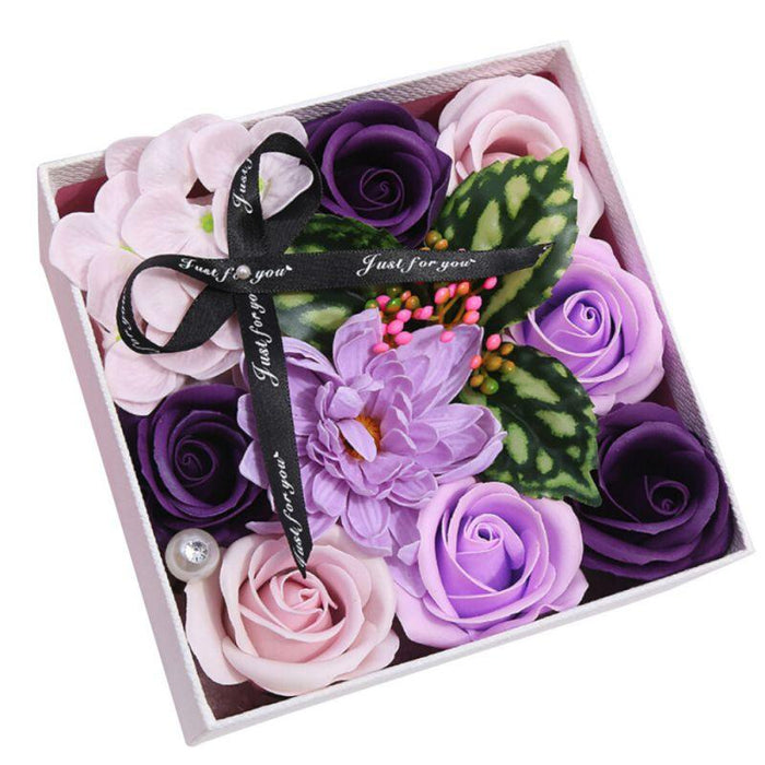 Elegant Rose Soap Flower Box - Enhance Home and Garden Ambiance
