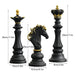 Elegant Golden Chess Sculpture with Handcrafted Resin Finish