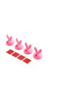 4pcs rabbit pink
