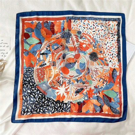 Elegant 70x70CM Printed Polyester Scarf for Timeless Style