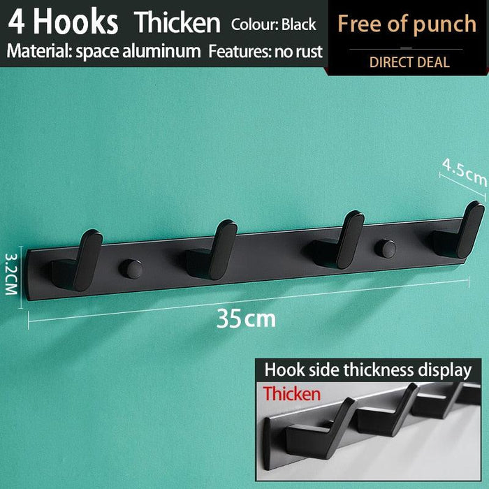 Space-Saving Aluminum Hook Organizer: Efficient and Stylish Storage for Any Room
