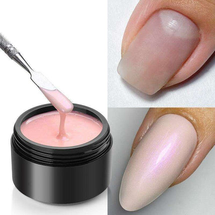 At-Home Salon Nail Extension Kit – Milky White UV Builder Gel for Professional Results