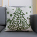 Festive Christmas Embroidered Pillow Cover 45x45cm