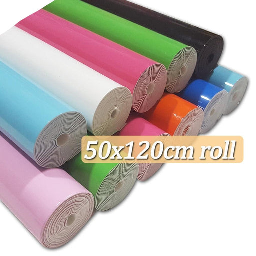 Premium White and Black Faux Leather Crafting Material Roll
