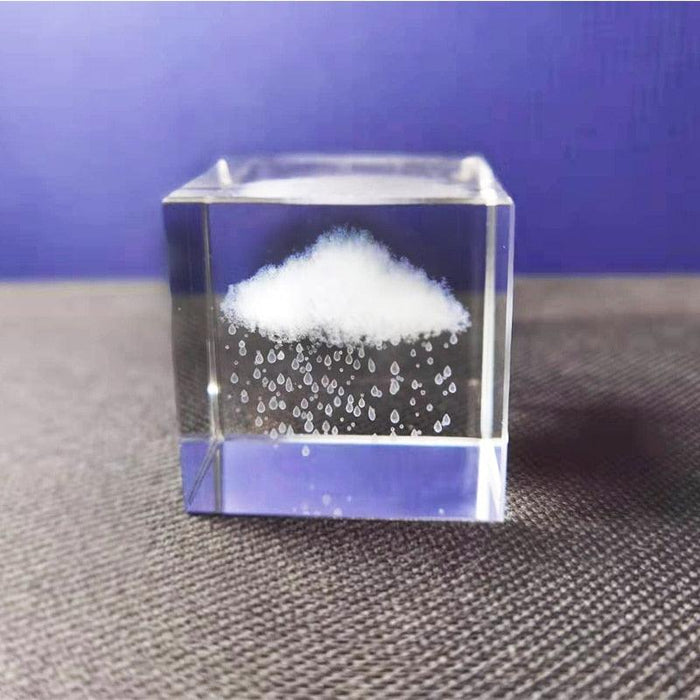 3D Raindrop Crystal Miniature Ornaments for Desk Decor