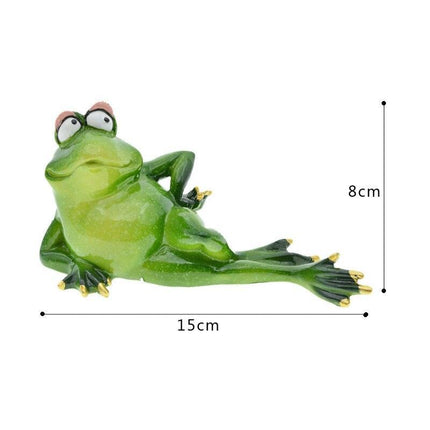 Charming Whimsical Frog Resin Figurines - Fun Decor for a Stylish Home Ambiance
