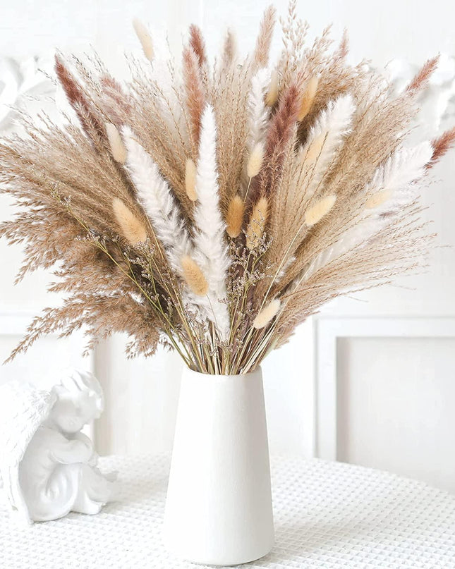 Rustic Bohemian Pampas Grass Bouquet for Weddings and Home Decor - 85 Pieces