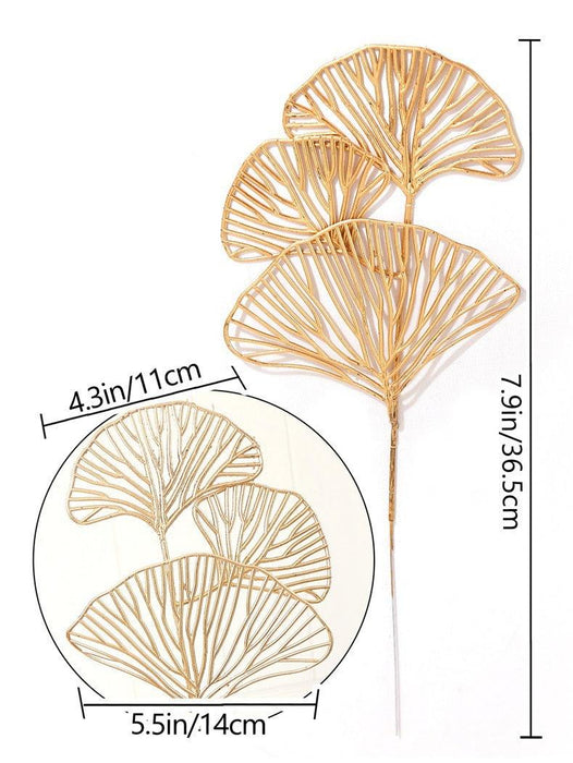 Golden Artificial Foliage Set: Sophisticated Home Decor and Event Accent