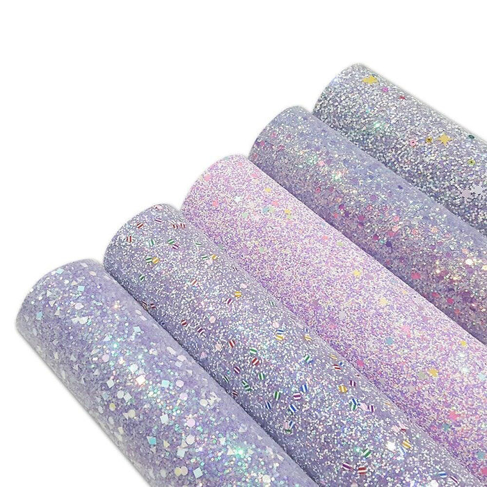 Purple Sparkle Glitter Fabric Roll - Crafting Material for Glamorous DIY Projects