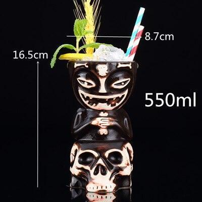 Stylish 450ml Tiki Mug for Cocktails, Beer, and Wine Enthusiasts
