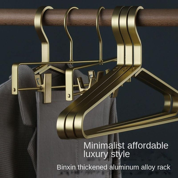 Aluminum Clothes Hanger Storage Solution for Men's Closet