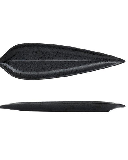 Elegant Japanese Leaf-Design Sushi Plate Collection for Gourmet Dining