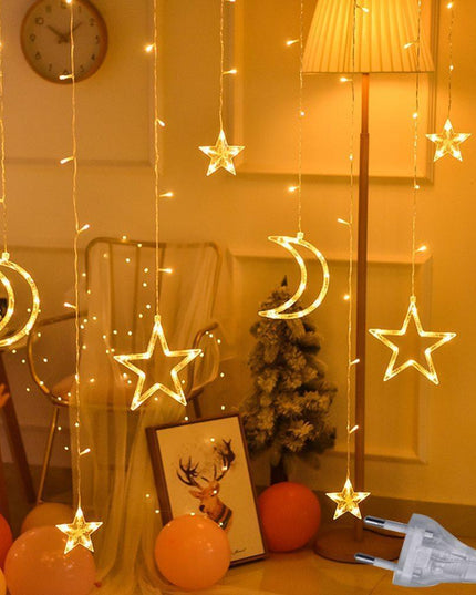 Celestial Dream LED Moon and Star String Lights for Whimsical Decor