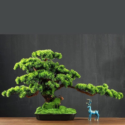 Tranquil Retreat Faux Pine Bonsai - Elegant Zen Decor Element