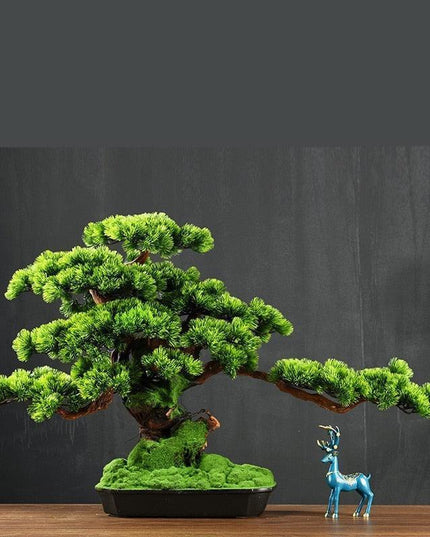 Tranquil Retreat Faux Pine Bonsai - Elegant Zen Decor Element