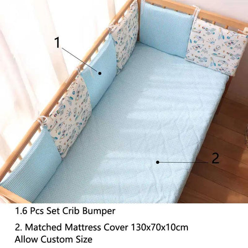 Luxurious Nordic Cartoon Baby Crib Bumper Set: Premium Comfort for Infant Nursery