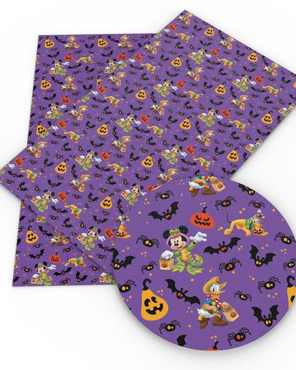 Mickey Mouse Halloween Faux Leather Craft Sheets - Create Spooktacular DIY Projects