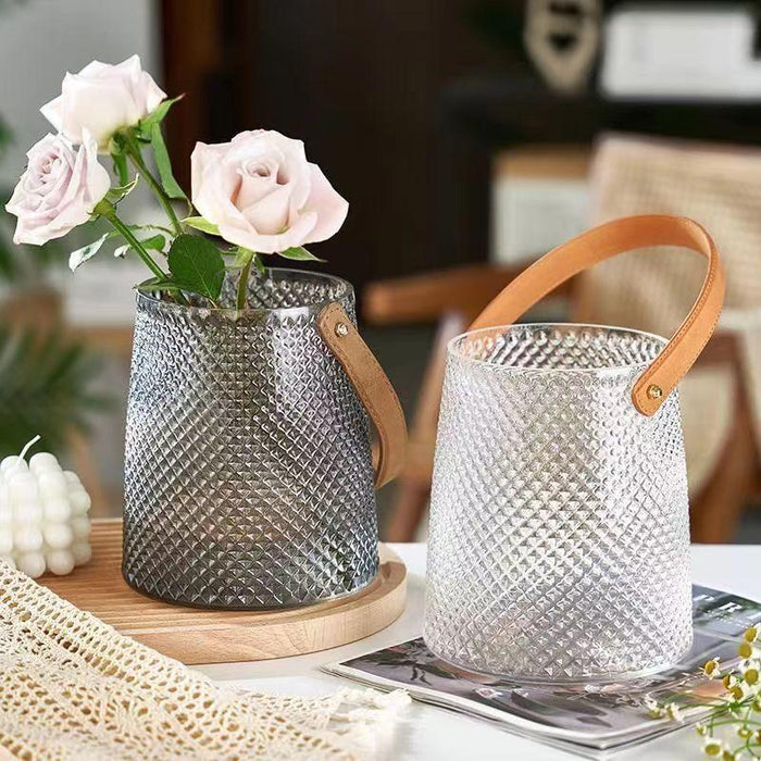 Retro Chic Glass Flower Vase: Elevate Your Home Décor