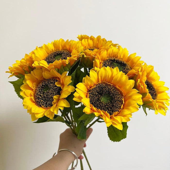 Sunflower Silk Elegance Collection - Set of 3/5/10 - Lifelike Beauty Blooms