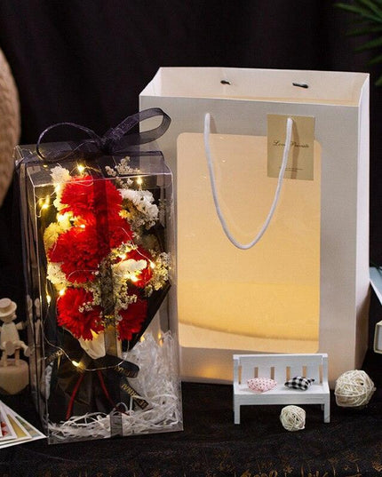 Eternal Blossom: Luxurious Carnation & Gypsophila Dried Flower Gift Set