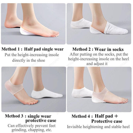 Invisible Elevation: Silicone Gel Heel Inserts for Height Enhancement