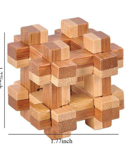 Engaging Wooden Lu Ban Lock Puzzle: A Stimulating Brain Teaser for All Ages – Boost Cognitive Skills and Problem-Solving Abilities