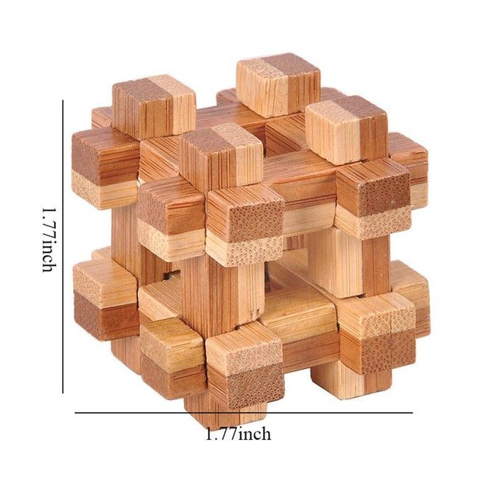 Wooden Lu Ban Lock Puzzle: Educational Brain Teaser for Developing Minds