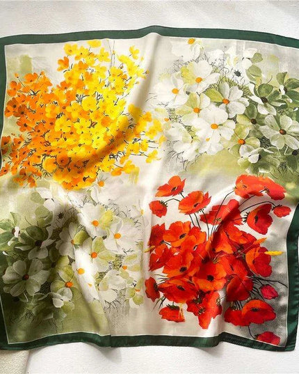 Elegant Leopard Print Silk-like Scarf: Elevate Your Style Game