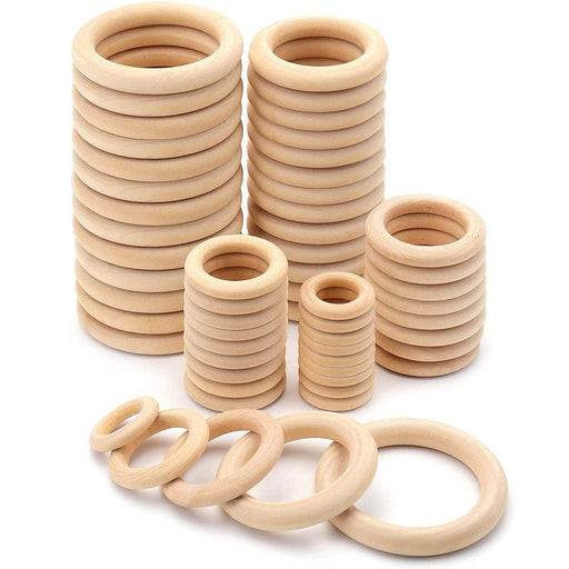 Versatile Natural Wood Rings for DIY Crafts and Jewelry Making