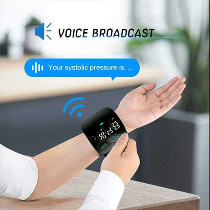 Voice-Controlled Smart Wrist Blood Pressure Tracker with Long Battery Life