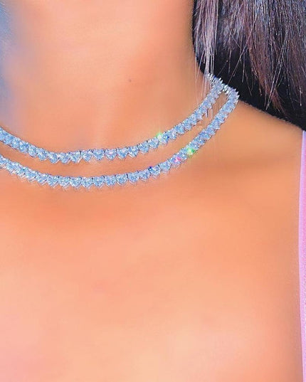 Radiant Desire CZ Diamond Tennis Necklace