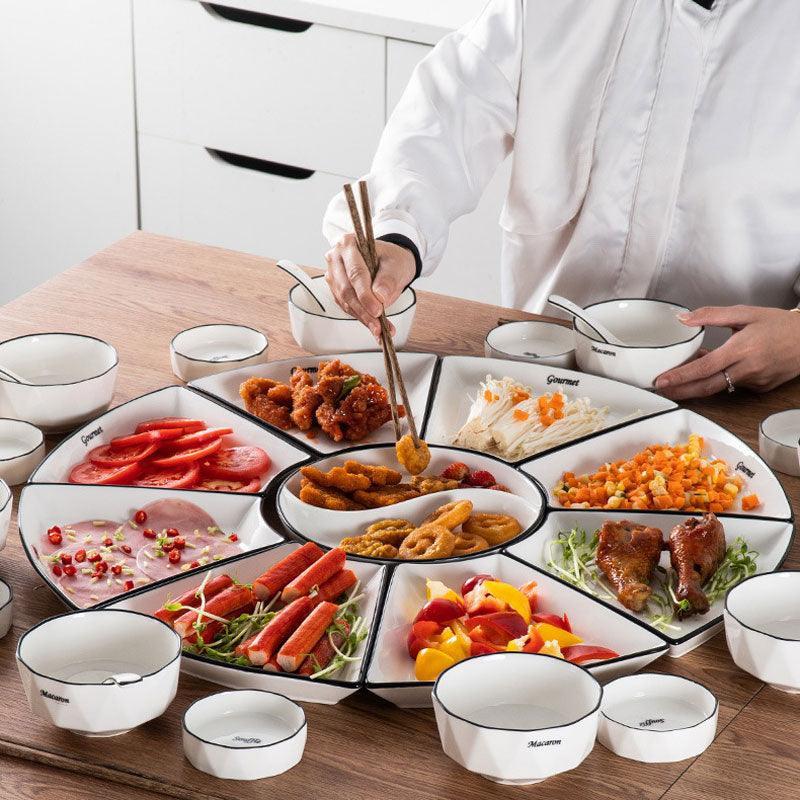 Luxurious 9-Piece Porcelain Dinnerware Collection