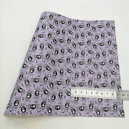 Glistening Spiderweb Faux Leather Craft Sheets for Halloween Creations