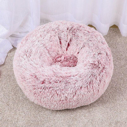 Luxury Plush Round Pet Bed - Cozy Retreat for Cats and Dogs