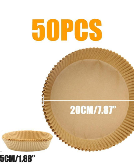 Round Non-Stick Parchment Paper Liners for Effortless Air Fryer Cooking