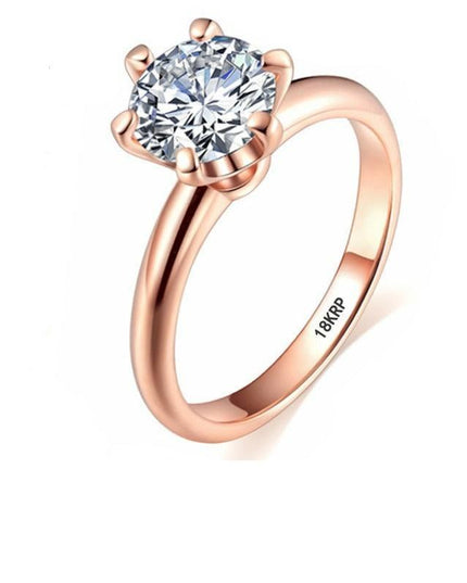 Radiant Rose Gold: Stunning 2 Carat Zirconia Diamond Rings