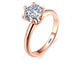 Radiant Rose Gold: Stunning 2 Carat Zirconia Diamond Rings
