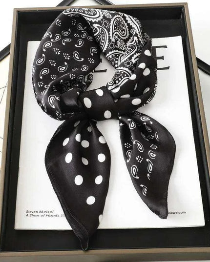Elegant Leopard Print Silk Scarf - Premium Women's Fashion Accessory