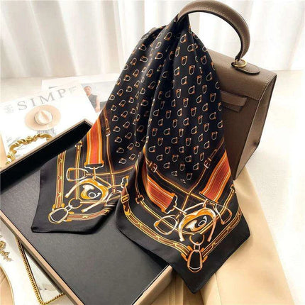 Elegant Leopard Print Silk-like Scarf: Elevate Your Style Game