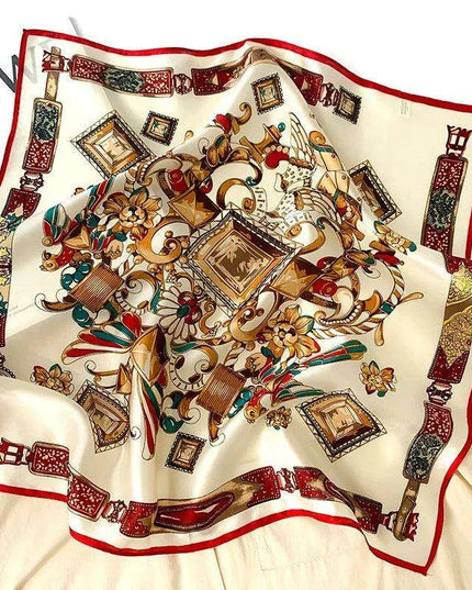 Leopard Print Mulberry Silk Square Scarf - Stylish Elegance for All Seasons