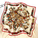 Leopard Print Silk Square Scarf with Versatile Styling